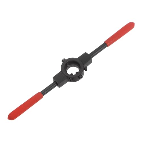 uxcell Die Stock Handle Wrench, for Metric M3-M4 (Metric) / 1/8"-5/32" (UNC/UNF) / 20mm OD Round Dies, 20mm x 5mm Threading Die Holder with Plastic Handle - size: M3-M4