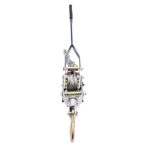 Power Puller Hand Winch, Manual Cable Puller with 11023 lbs Pull & 4409 lbs Lift Capacity, Heavy Duty Anti-Reverse for Vehicle Recovery, Farm, Construction