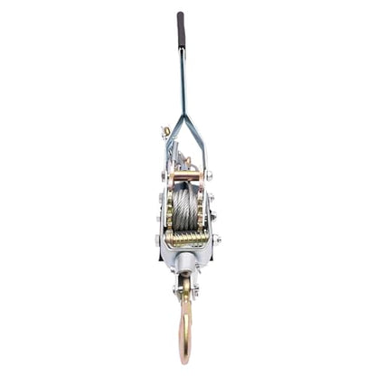 Power Puller Hand Winch, Manual Cable Puller with 11023 lbs Pull & 4409 lbs Lift Capacity, Heavy Duty Anti-Reverse for Vehicle Recovery, Farm, Construction