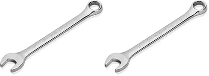 Powerbuilt 17mm Metric Combination Wrench, 12 Point Double Ended Box and Open End, 15 Degree Offset Polished 644121 (Pack of 2) - size: 17mm (Pack of 2)