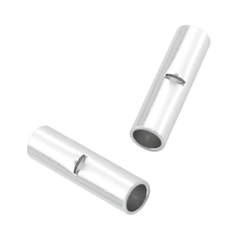 Non Insulated Butt Connectors Kit (100PCS(AGW14-12) Tinned Copper) - size: 100PCS( AGW14-12)Tinned Copper