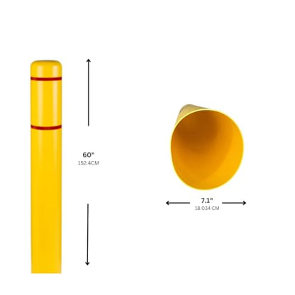 BollardGard 7" x 60" Bollard Cover Yellow - Innoplast (Yellow Green Tape) - color: Yellow green tape, size: 7\"x60\"