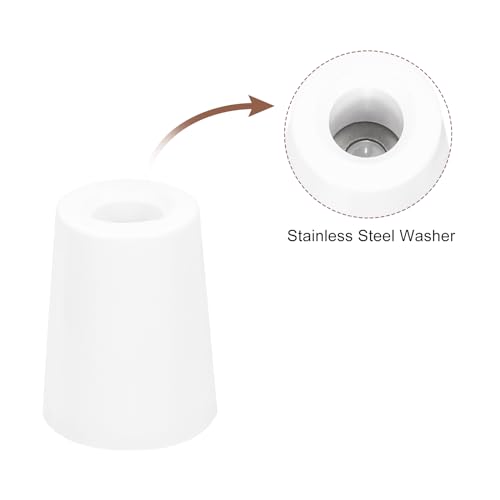 uxcell 8Pcs Rubber Bumper Feet, 1.22" H x0.94 W Round Pads with Stainless Steel Washer and Screws for Furniture, Appliances, Electronics - size: 1.22" H x0.94" W