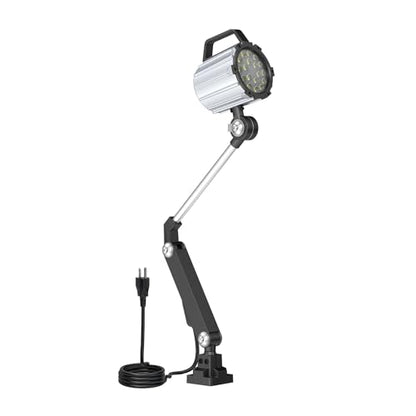 New Led Wood Lathe Light, 20W Machine Lamp, 2000 Lumens Flexible Work Light for Wood Lathe, Drill Press, 110-220v - size: 20w robot arm light