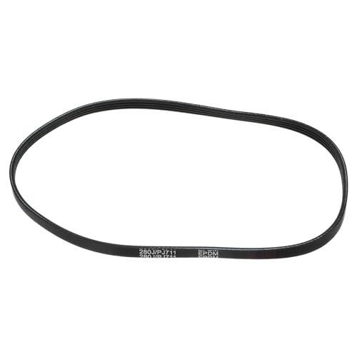 uxcell 280J4 PJ V-Ribbed Belt 4 Ribs 28" Length x 0.37" Width x 0.14" Height, EPDM Poly V Belt, Multi Wedge Micro V Serpentine Belt - size: 280J4