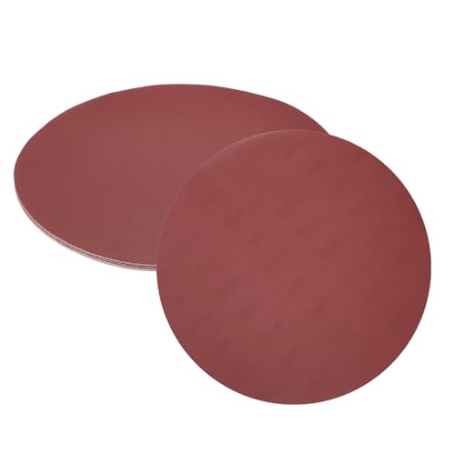 uxcell 8pcs 12-Inch PSA Sanding Discs, 600 Grits Aluminum Oxide Self Adhesive Stick Back Sandpapers, No-Hole Round Wet/Dry Sander Papers, Sand Auto Car Paint, Wood, Metal - size: 600 Grits
