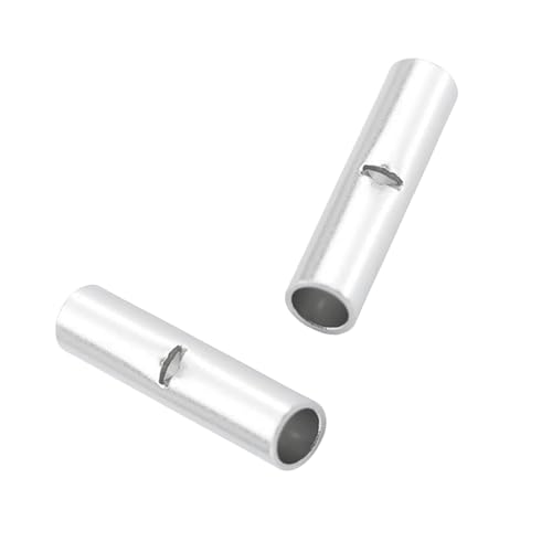 Non Insulated Butt Connectors Kit (100PCS(AGW16-14) Tinned Copper) - size: 100PCS( AGW16-14)Tinned Copper