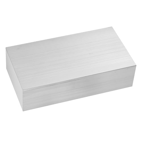 SHEUTSAN 2 x 4 x 7.8 Inch Aluminum Flat Bar Stock, 50 x 100 x 200mm Aluminum Solid Bar, 6061 General Purpose Plate for Industrial, DIY Craft