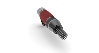 CS Unitec | 199.2103 | Trelawny Low-Vibration VL223 Inline-Gripped Needle Scaler. 8X Less Vibration, All-Steel Construction, Powerful Performance, 19 Needles - Made in England