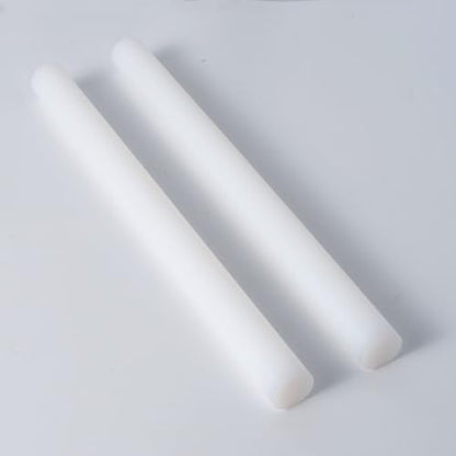 White Plastic Round Rod 1 inch Diameter UHMW Ultra-High Molecular Weight Polyethylene, 13 inch Long, Pack of 2 by Mujoiny