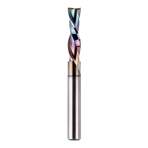 SpeTool 1/4 Inch Shank Downcut Spiral Router Bit 1/4 Inch Cutting Diameter 1 inch Cutting Length with Extra Long Life Coating CNC Router Bits End Mill for Woodwork Mortise Slot - size: 1/4" Dia - 1" CL -1/4" Shank, style: DOWN CUT