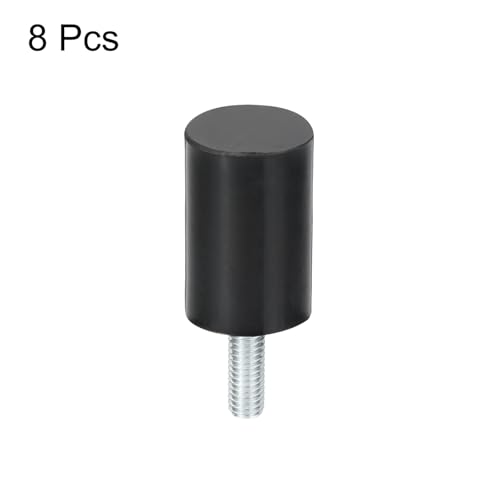 uxcell M6 Thread Rubber Mounts, Vibration Isolators, Cylindrical Shock Absorber with Studs 20 x 30mm 8pcs - size: M6x20x30mm