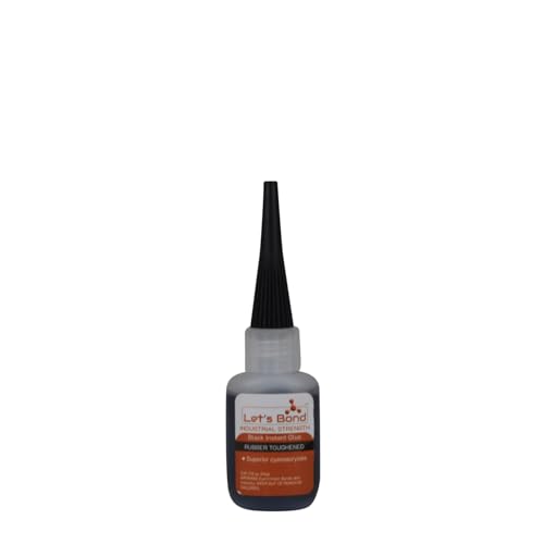 Let's Bond 0.5 oz Black Premium Cyanoacrylate, Medium Viscosity, 300 CPS - size: 0.5 oz