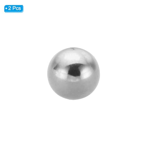 PATIKIL M8x16mm Ball Nuts Knob, 2 Pcs Female Thread 304 Stainless Steel Round Blind Hole Screw Cap Cover for Lighting Machinery DIY Decoration, Silver - size: M8x16mm