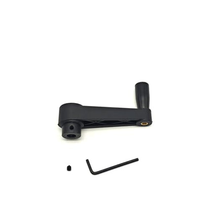 3.15"" Nylon Crank Handle Drill Press Revolving Handle with Round or Square Installation Hole Smooth 360 Degree Operation for Industry Lathe Milling Grinding Machine (Round Hole 10x80), Black - size: Round Hole 10x80