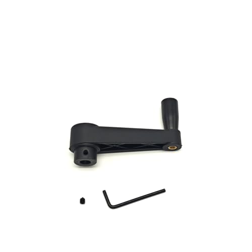 3.15"" Nylon Crank Handle Drill Press Revolving Handle with Round or Square Installation Hole Smooth 360 Degree Operation for Industry Lathe Milling Grinding Machine (Round Hole 10x80), Black - size: Round Hole 10x80