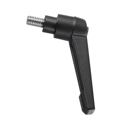 uxcell 2pcs Adjustable Clamping Lever Handle M6 x 10mm Metric 304 Stainless Steel Male Threaded Stud Hand Knobs Push Button Ratchet Rotating Screw Handles Bolts with Locking Lever Black - size: M6 x 10mm