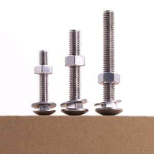 1/2-13 x 3 (4 Sets) Carriage Bolts Screws with Nuts and Washers Hardware Kits, 304 Stainless Steel 18-8, Round Head Carriage Bolts Sets, Square Neck, Fully Threaded - size: 1/2-13 x 3"