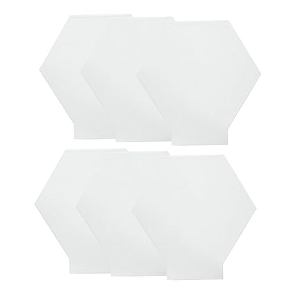 6 PCS 2mm Hexagon Acrylic Blanks, Clear for LED Light Base - size: Hexagon Shaped