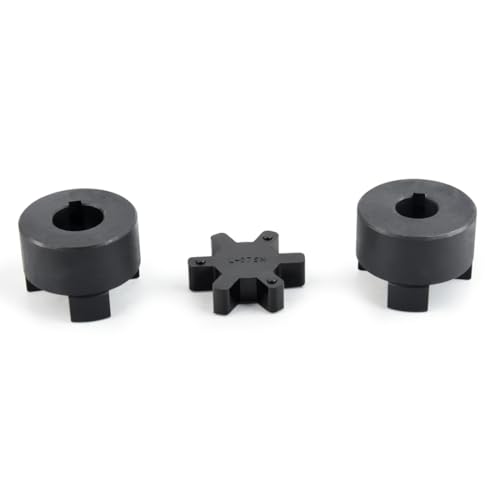 5/8" to 3/4" L075 Flexible 3-Piece L-Jaw Coupling Coupler Set & Rubber Spider for Log Wood Splitter Hybrid Equipment (Pack of 3) - size: 5/8" and 3/4" (Pack of 3)