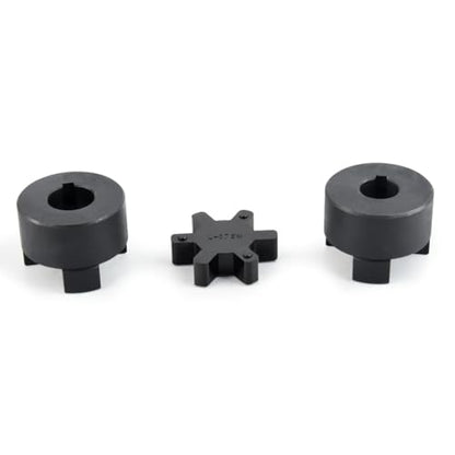 5/8" to 3/4" L075 Flexible 3-Piece L-Jaw Coupling Coupler Set & Rubber Spider for Log Wood Splitter Hybrid Equipment (Pack of 3) - size: 5/8" and 3/4" (Pack of 3)