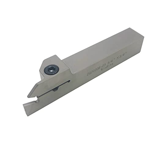 1/2" 3/8" 5/8" 3/4" Indexable Lathe Grooving Parting Holder with 10 Pieces GTN- SP200 SP300 Heavy Duty Nickel Plated ZQ Right -Hand Cut Off Tool Carbide Inserts… (3/4" ZQ2020R03 Holder + SP300) - color: 3/4" ZQ2020R03 Holder + SP300