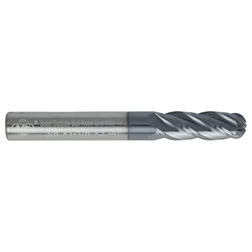 CME Carbide Ball Mill, 5/8" x 1-1/4" x 3-1/2", 4 Fl, TiAlN Coated, 2 pcs