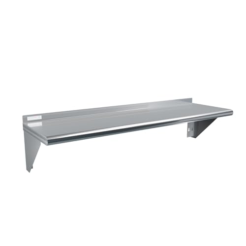 STABLEINK NSF Stainless Steel Wall Shelf 14x48 Inches, Commercial Kitchen - size: 14"x48"