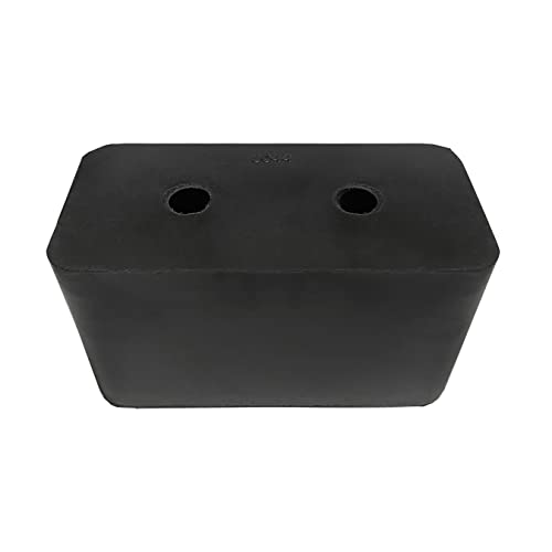 2 Pack Reinforced Rubber Dock Bumper 6” x 3.25” x 3” inch - Molded Rectangle Buffer for Semi, Truck, Trailer, Flatbed (2 Pack)