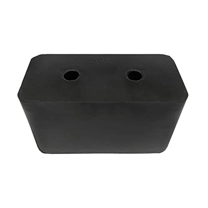 2 Pack Reinforced Rubber Dock Bumper 6” x 3.25” x 3” inch - Molded Rectangle Buffer for Semi, Truck, Trailer, Flatbed (2 Pack)