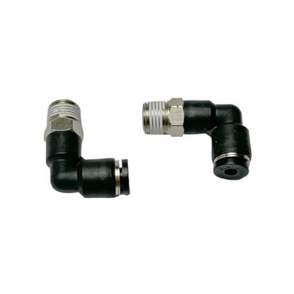 Pneumatic Elbow Push to Connect Fitting 1/8 Inch Tube OD x 1/8 NPT Male Thread,90 Degree Elbow Pneumatic Tube Connector PL1/8-N1(Pack of 10) - color: Black, size: 1/8'' OD x 1/8 NPT