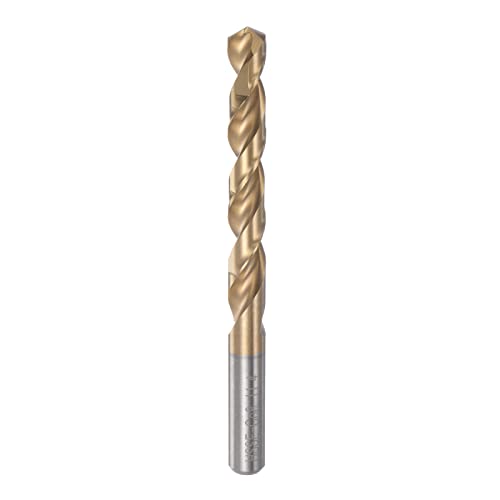 HARFINGTON Twist Drill Bit 11.4mm Titanium Coated (HSS-E) M42 High Speed Steel 8% Cobalt Straight Shank for Stainless Steel Aluminum Alloy Metal - size: 11.4mm