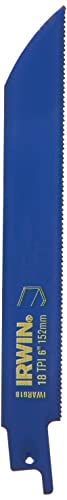 IRWIN Tools Reciprocating Saw Blade, Metal-Cutting, 6-inch, 18 TPI (372618B) - size: 6", style: 18TPI / 18TPI / 25-count