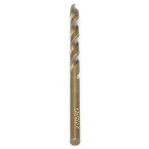 Metric Cobalt Drill Bits 4mm 10PCS, M35 high Speed Steel, high Hardness Straight Shank Drill, Mechanical or Hand Drill for Drilling, Suitable for Stainless Steel, Iron, Copper and Aluminum. - size: 4 mm (10 Count)