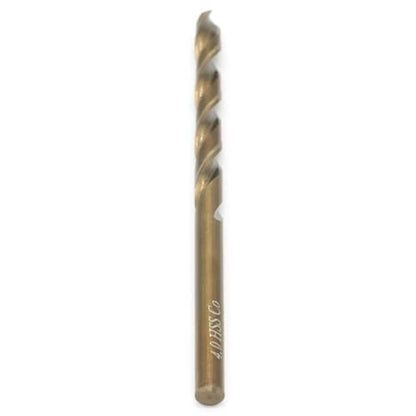 Metric Cobalt Drill Bits 4mm 10PCS, M35 high Speed Steel, high Hardness Straight Shank Drill, Mechanical or Hand Drill for Drilling, Suitable for Stainless Steel, Iron, Copper and Aluminum. - size: 4 mm (10 Count)