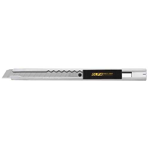 OLFA 9mm Stainless Steel Utility Knife (SVR-1) - Retractable, Auto-Lock