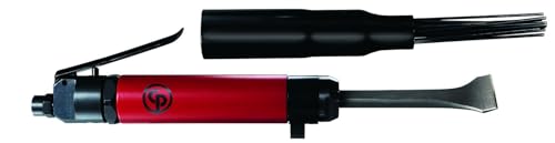 Chicago Pneumatic CP7120 Air Powered Adjustable Needle Scaler and Chisel, 4,600 BPM, Red