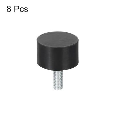 uxcell M6 Thread Rubber Mounts, Vibration Isolators, Cylindrical Shock Absorber with Studs 25 x 15mm 8pcs - size: M6x25x15mm