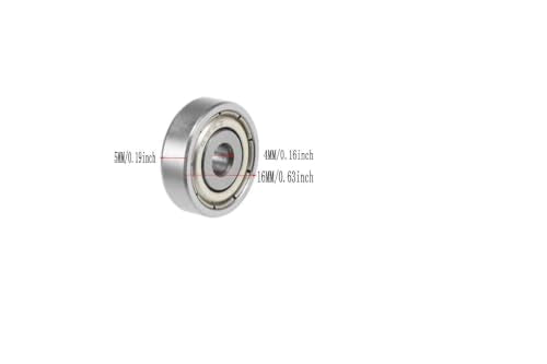 8-Pack 634-ZZ Double Rubber Sealed deep Groove Ball Bearings, 4MM x16MM x5MM, pre-Lubricated, Stable Performance, and Cost-Effective Ball Bearings - size: 634ZZ