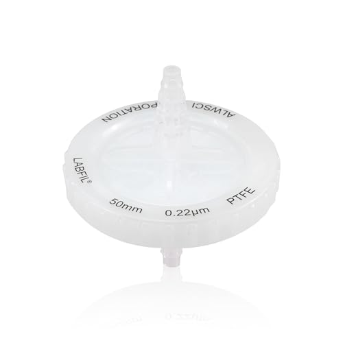 50mm Sterile Gas Venting Filter, 0.22 Micron PTFE Membrane, Hydrophobic, Cell Culture Bags, Tanks, CO2 Incubators (Individually Packed 1)