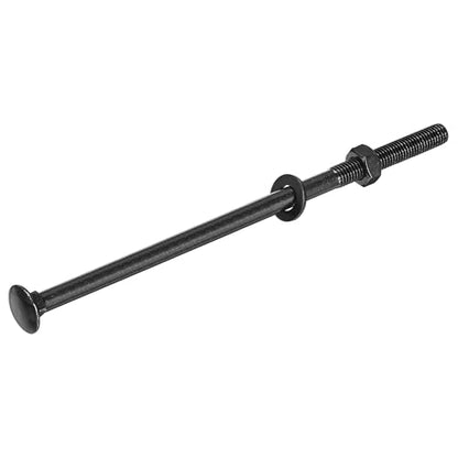 uxcell M10x250mm Square Neck Carriage Bolts with Nuts & Washers, 12Set 304 Stainless Steel Round Head Square Neck Coach Bolt Screws, Black - size: M10x250mm