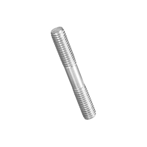 METALLIXITY Double End Threaded Stud Screw(M8x55) SS304 Silver - size: M8 x 55mm