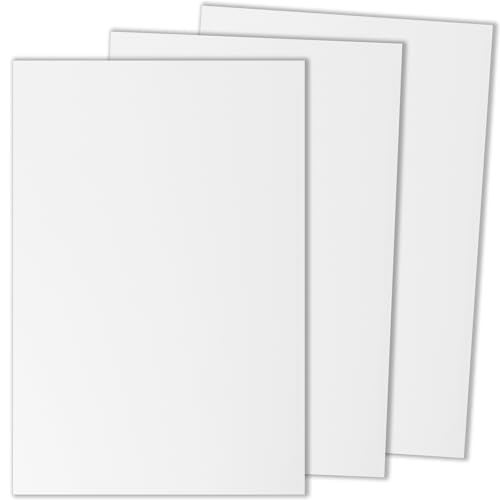 White Plastic Sheet Rigid PVC 1/8" Thick, 8x12, Pack of 3 by Mujoiny Panel Board for Signage Display Industrial DIY Crafts