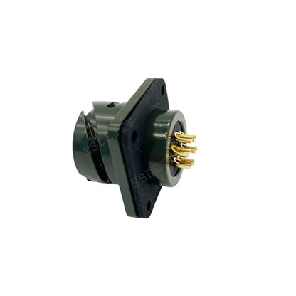 5015 Military Standard Industrial 6pin Aviation Connector Male Socket,Snap-On Design,Gold-Plated Copper Contact Welding Terminal,14S Shell Size - size: 6PIN, style: Flange Male Socket