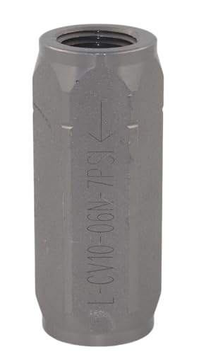 3/8'' NPTF Hydraulic In-Line Check Valve, Non-Return Valve High Pressure, Single Way, 6GPM, 5000PSI - size: CV10-06N 3/8''NPTF