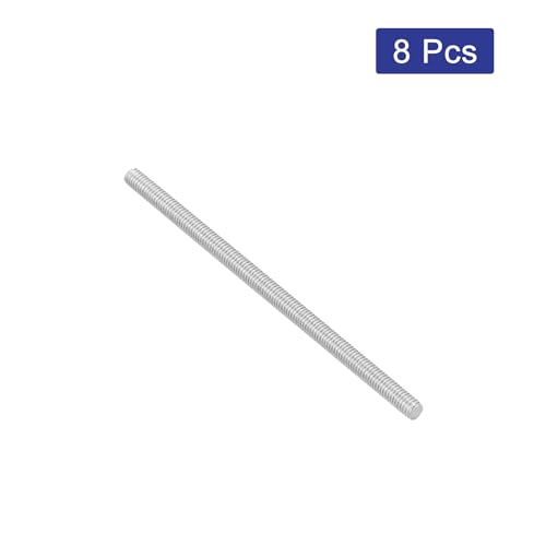 uxcell 8Pcs Fully Threaded Rod, M3 x 60mm 304 Stainless Steel Right Hand Thread Bar Studs M3-0.5 Thread Pitch for Furniture Machinery Assembly - size: M3 x 60mm