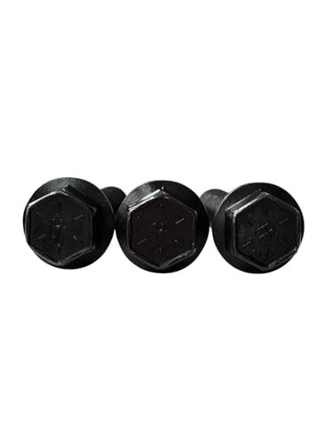 (5 Pieces) 3/4-10x4 Grade 8 Hex Flange Bolts Screws UNC Coarse Partial Threads Zinc Phosphate & Oil