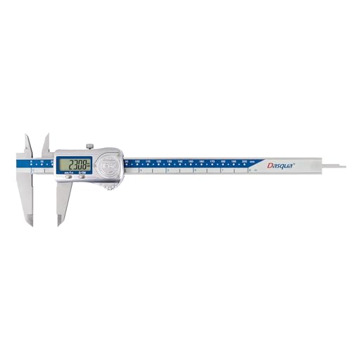 Dasqua IP67 Grade Digital Caliper, Calipers Measuring Tool with IP67 Waterproof 0-8 Inch/200mm, Inch/Millimeter Conversion, Stainless Steel, Large LCD Screen - color: Metal Case Cover, size: 8"/200mm