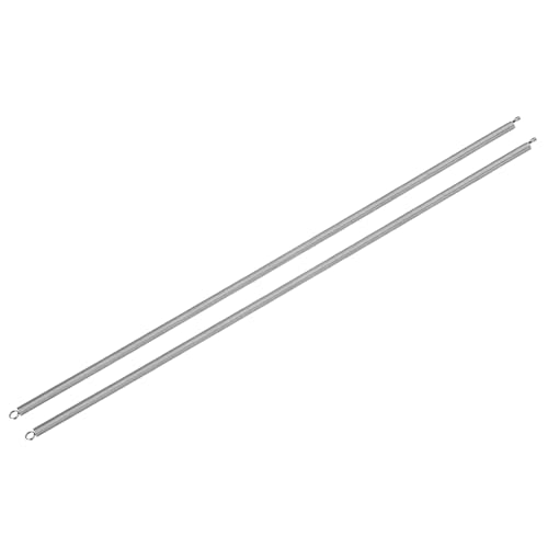 uxcell 2Pcs Extension Springs, 0.6x5x300mm/0.02x0.2x11.81in 304 Stainless Steel Extended Compression Spring Steel Dual Hook Tension Springs for Machinery Construction Home Repairs - size: 0.6x5x300mm