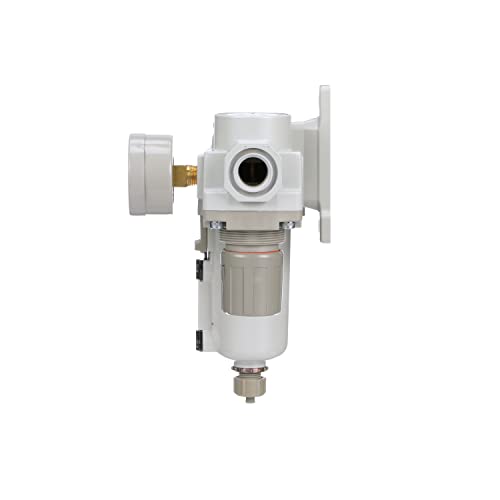 PneumaticPlus SAU420-N04G-MEP Air Filter Regulator Combo, 1/2" NPT - style: Metal Bowl - Manual Drain
